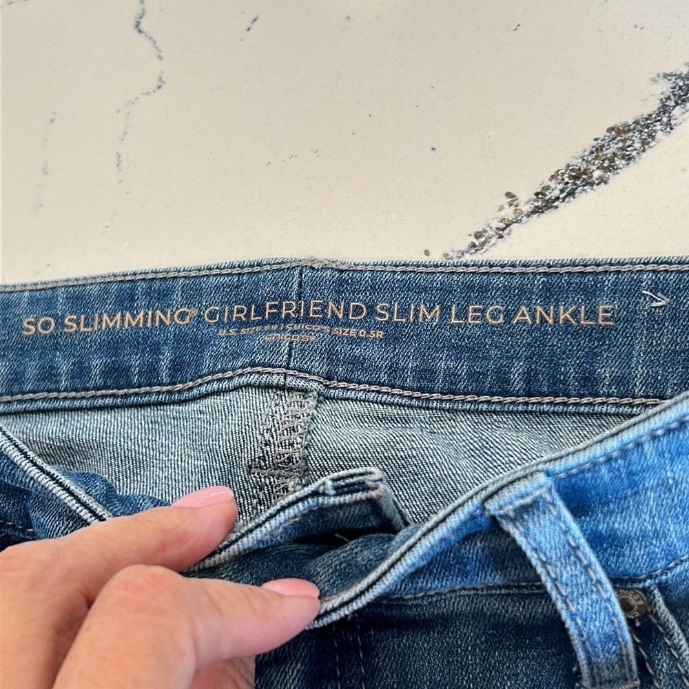 Chico’s Girlfriend Slim Ankle Patchwork Pocket An… - image 4